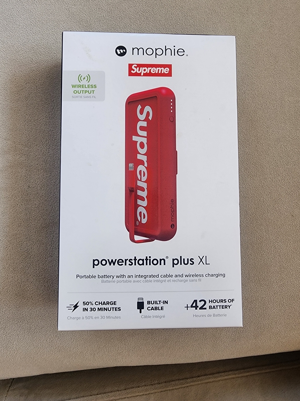 Supreme x Mophie Powerstation Plus XL Red SS21 8000mAh + Stickers
